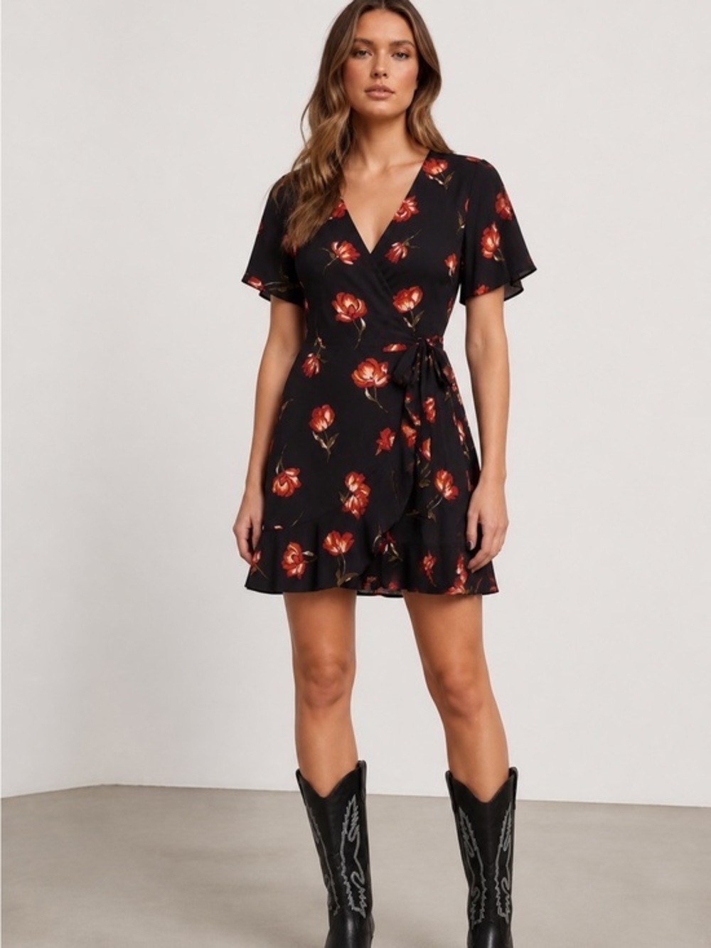 Floral Wrap Dress